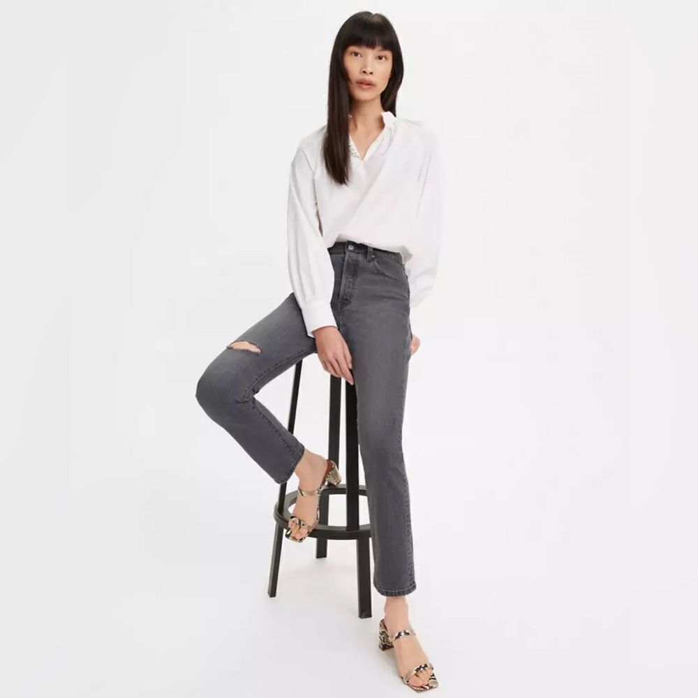Levi's® Premium 501® SKINNY WOMEN'S JEANS 29 x 28 black gray